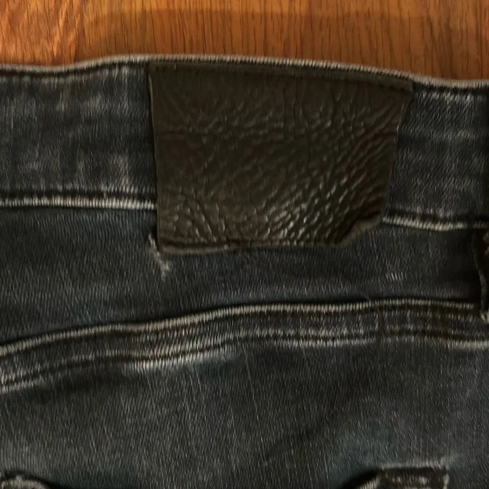 All Saints cigarette jeans dark blue 36 waist button fly
